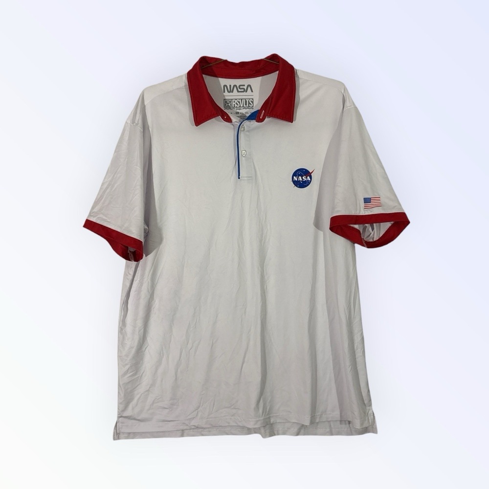 RSVLTS NASA Apollo XII Space Walk Kunuflex Short‎ Sleeve Shirt Size XL Rare
